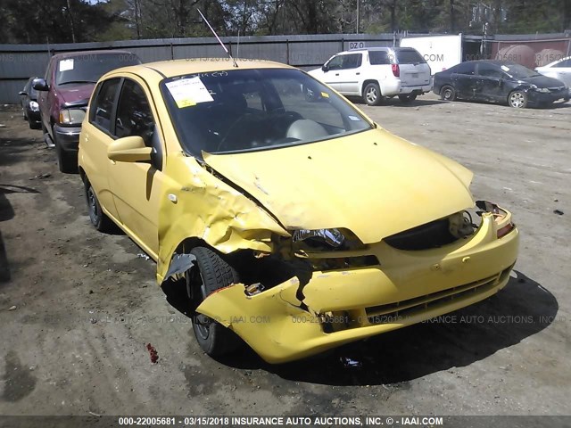 KL1TD62605B292788 - 2005 CHEVROLET AVEO LS YELLOW photo 1