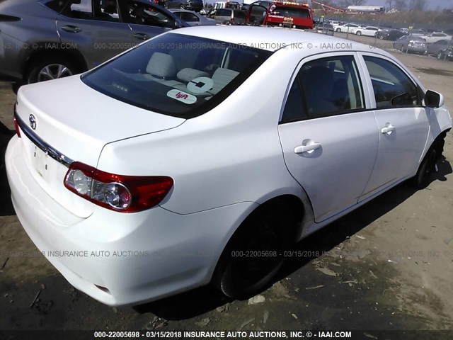 5YFBU4EE2DP191750 - 2013 TOYOTA COROLLA S/LE WHITE photo 4