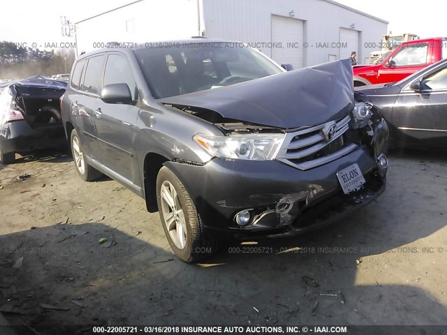 5TDYK3EH5DS141176 - 2013 TOYOTA HIGHLANDER LIMITED GRAY photo 1