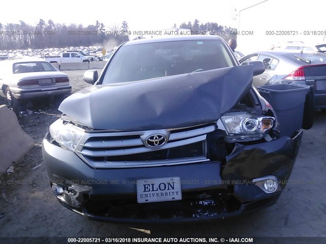 5TDYK3EH5DS141176 - 2013 TOYOTA HIGHLANDER LIMITED GRAY photo 6