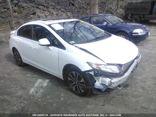 19XFB2F95DE281201 - 2013 HONDA CIVIC EXL თეთრი ფოტო 1