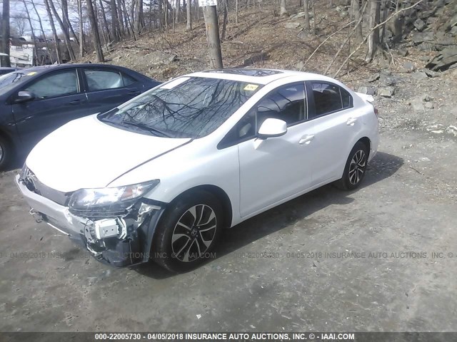 19XFB2F95DE281201 - 2013 HONDA CIVIC EXL თეთრი ფოტო 2