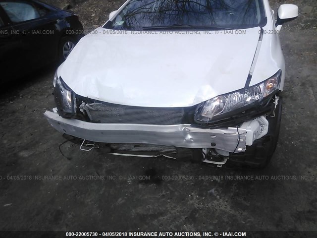 19XFB2F95DE281201 - 2013 HONDA CIVIC EXL თეთრი ფოტო 6
