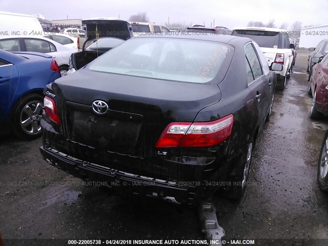 4T1BE46K37U510092 - 2007 TOYOTA CAMRY NEW GENERAT CE/LE/XLE/SE BLACK photo 4