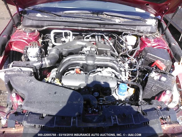 4S3BNAC62J3024896 - 2018 SUBARU LEGACY 2.5I PREMIUM RED photo 10