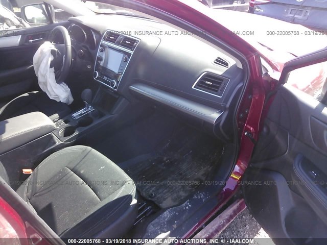 4S3BNAC62J3024896 - 2018 SUBARU LEGACY 2.5I PREMIUM RED photo 5