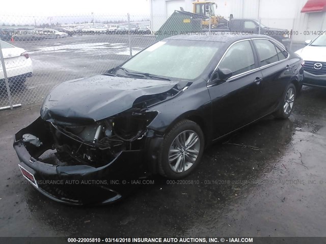 4T1BF1FK5FU941351 - 2015 TOYOTA CAMRY LE/XLE/SE/XSE BLACK photo 2