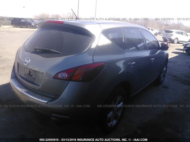 JN8AZ1MU8AW010629 - 2010 NISSAN MURANO S/SL/LE GRAY photo 4