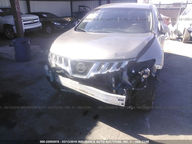 JN8AZ1MU8AW010629 - 2010 NISSAN MURANO S/SL/LE GRAY photo 6