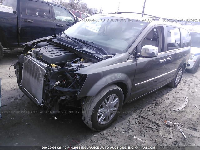 2A4RR6DX9AR286939 - 2010 CHRYSLER TOWN & COUNTRY LIMITED GRAY photo 2
