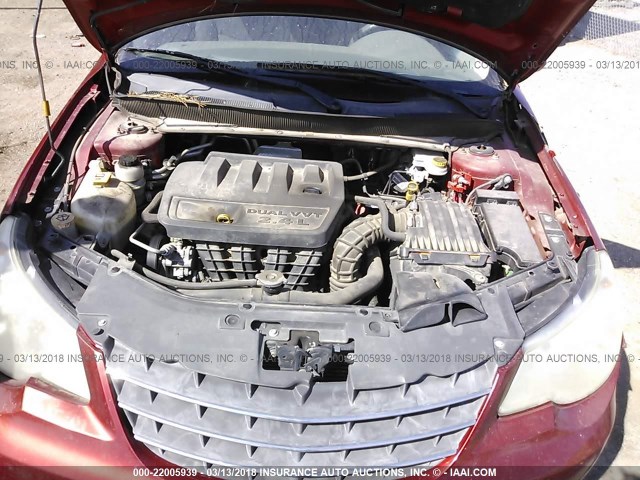 1C3LC46K67N512240 - 2007 CHRYSLER SEBRING MAROON photo 10