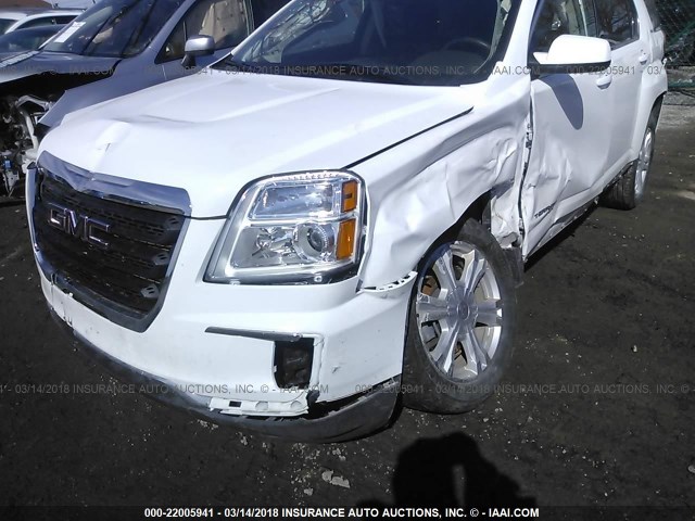 2GKFLTEK1H6292195 - 2017 GMC TERRAIN SLE WHITE photo 6