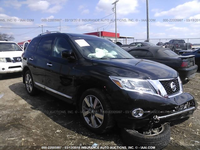 5N1AR2MN6EC602799 - 2014 NISSAN PATHFINDER S/SV/SL/PLATINUM 黑色 照片 1