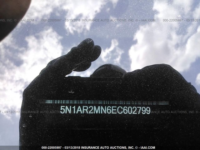 5N1AR2MN6EC602799 - 2014 NISSAN PATHFINDER S/SV/SL/PLATINUM 黑色 照片 9