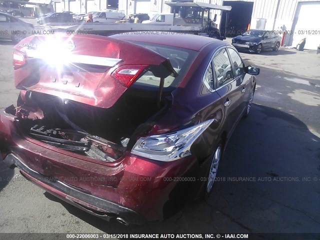 1N4AL3AP9GC122931 - 2016 NISSAN ALTIMA 2.5/S/SV/SL/SR RED photo 4