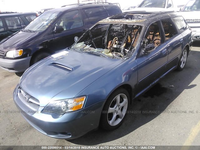 4S3BP676354364737 - 2005 SUBARU LEGACY GT LIMITED BLUE photo 2