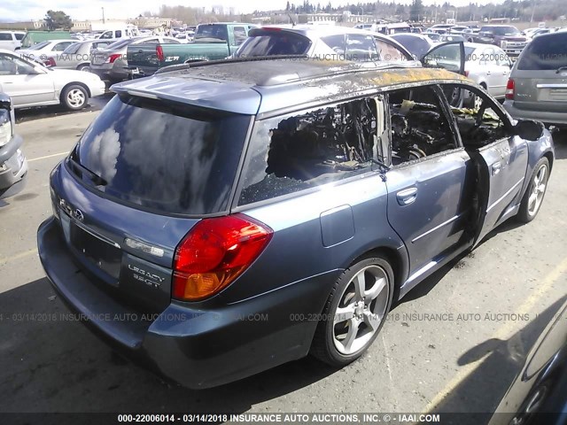 4S3BP676354364737 - 2005 SUBARU LEGACY GT LIMITED BLUE photo 4