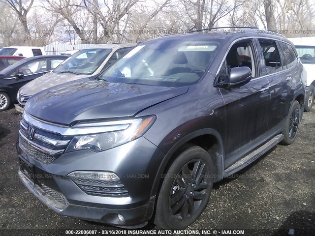 5FNYF6H04HB071014 - 2017 HONDA PILOT ELITE GRAY photo 2