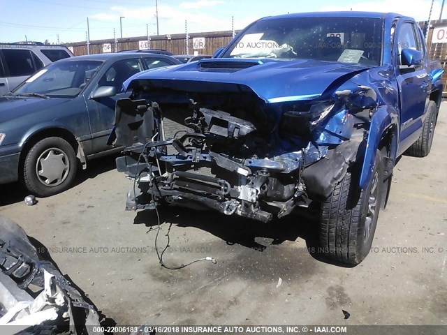 3TMCZ5AN9GM024380 - 2016 TOYOTA TACOMA DBL CAB/SR/SR5/TRD SPT/OR BLUE photo 6