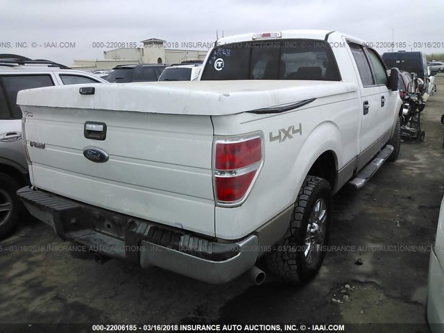 1FTPW14V09FB06595 - 2009 FORD F150 SUPERCREW WHITE photo 4