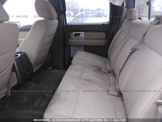 1FTPW14V09FB06595 - 2009 FORD F150 SUPERCREW WHITE photo 8