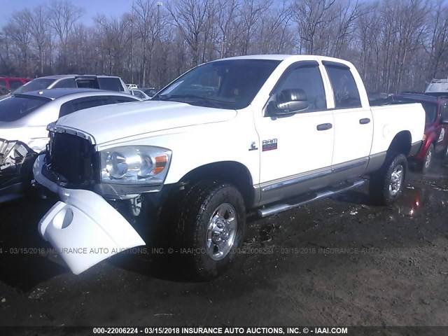 3D7KS28A88G222956 - 2008 DODGE RAM 2500 ST/SLT WHITE photo 2