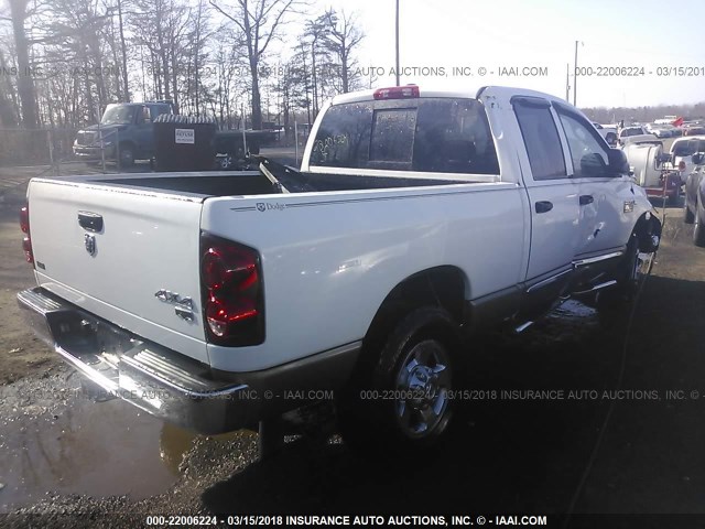 3D7KS28A88G222956 - 2008 DODGE RAM 2500 ST/SLT WHITE photo 4