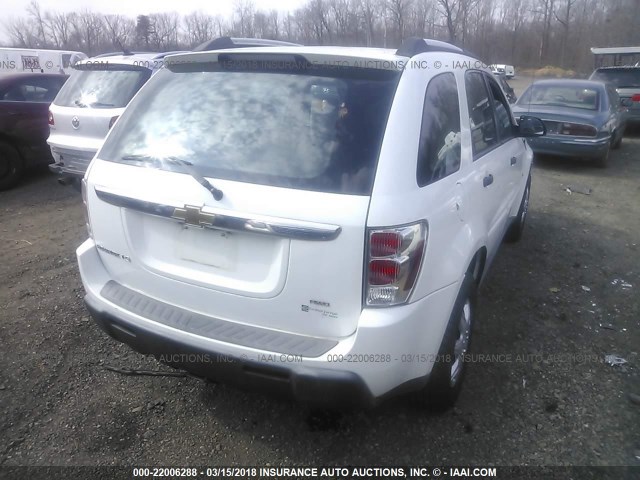 2CNDL23F866021730 - 2006 CHEVROLET EQUINOX LS WHITE photo 4