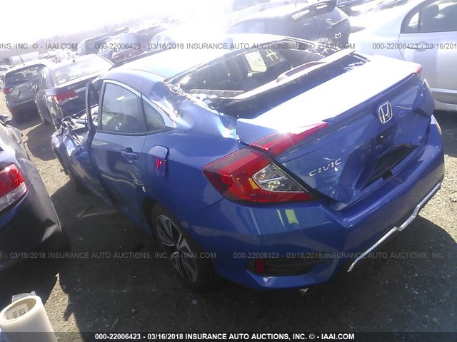 19XFC1F71HE019395 - 2017 HONDA CIVIC EXL BLUE photo 3