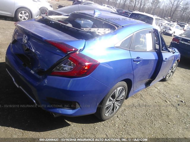 19XFC1F71HE019395 - 2017 HONDA CIVIC EXL BLUE photo 4
