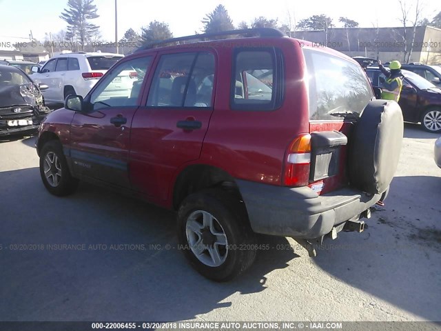 2CNBJ134046912047 - 2004 CHEVROLET TRACKER RED photo 3