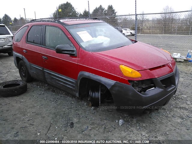 3G7DA03E11S514342 - 2001 PONTIAC AZTEK RED photo 1