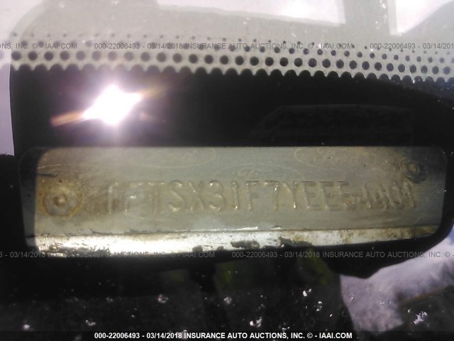 1FTSX31F7YEE54401 - 2000 FORD F350 SRW SUPER DUTY SILVER photo 9
