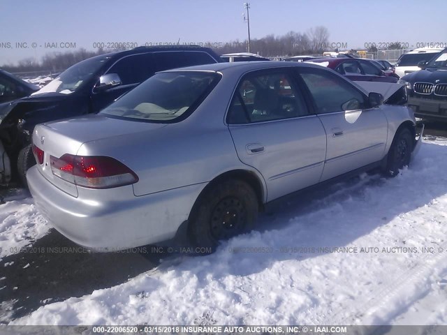 1HGCF86662A131700 - 2002 HONDA ACCORD VALUE SILVER photo 4