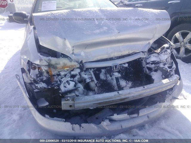 1HGCF86662A131700 - 2002 HONDA ACCORD VALUE SILVER photo 6