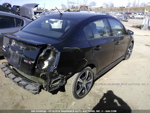 3N1BB61E88L710295 - 2008 NISSAN SENTRA SE-R BLACK photo 4