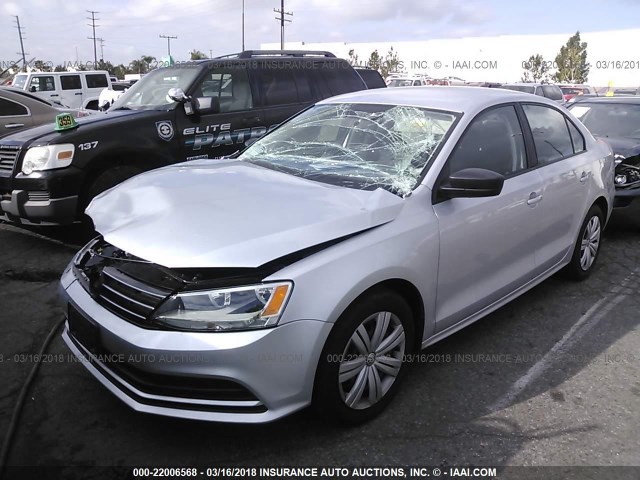 3VWLA7AJ9FM329308 - 2015 VOLKSWAGEN JETTA TDI SILVER photo 2