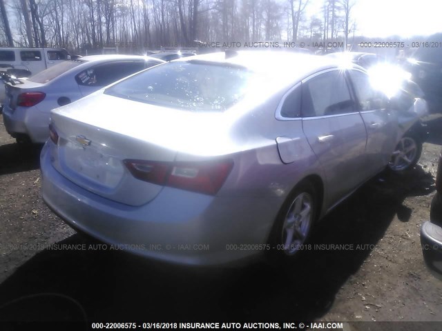 1G1ZB5ST6HF262872 - 2017 CHEVROLET MALIBU LS 灰色 照片 4