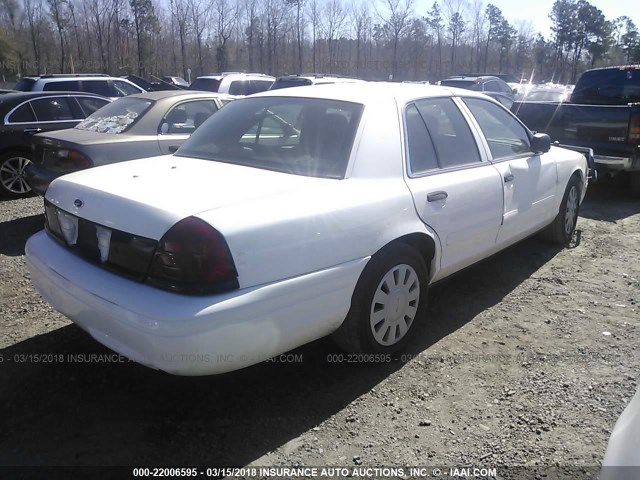 2FAFP71V18X177524 - 2008 FORD CROWN VICTORIA POLICE INTERCEPTOR WHITE photo 4