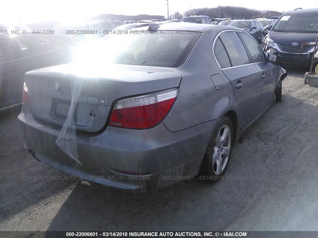 WBANV935X8CW55230 - 2008 BMW 535 XI GRAY photo 4