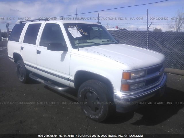 1GNEK13R1WJ350828 - 1998 CHEVROLET TAHOE K1500 WHITE photo 1