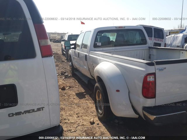 1FT8W3CT0EEA71735 - 2014 FORD F350 SUPER DUTY WHITE photo 3