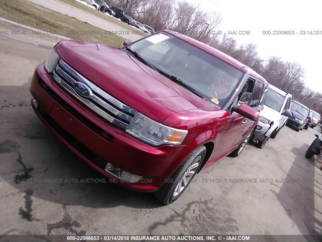 2FMEK62C99BA12066 - 2009 FORD FLEX SEL RED photo 2