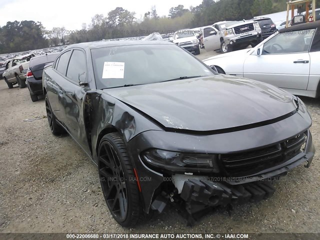 2C3CDXHGXFH870147 - 2015 DODGE CHARGER SXT GRAY photo 1