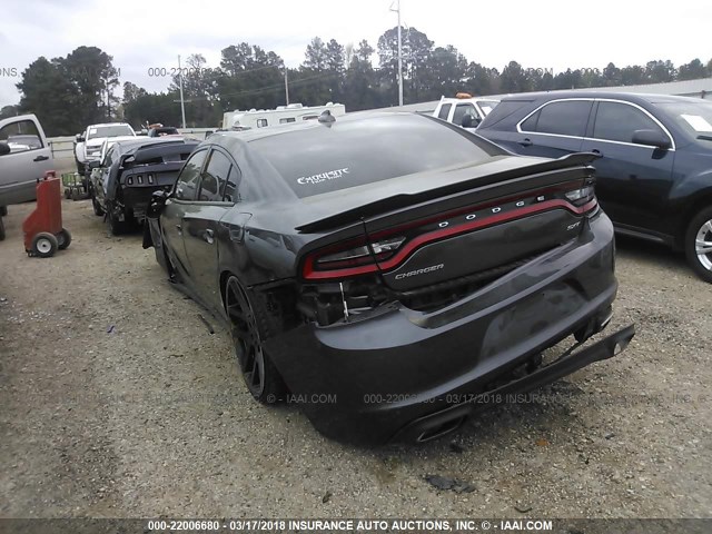 2C3CDXHGXFH870147 - 2015 DODGE CHARGER SXT GRAY photo 3