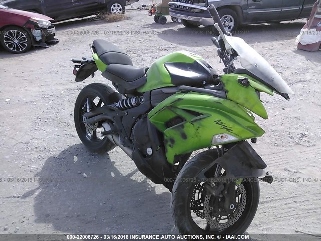 JKAEXEE11CDA04309 - 2012 KAWASAKI EX650 EC GREEN photo 1