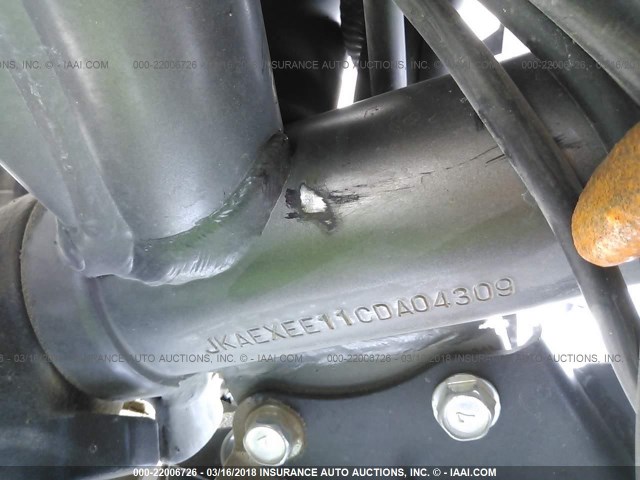 JKAEXEE11CDA04309 - 2012 KAWASAKI EX650 EC GREEN photo 10