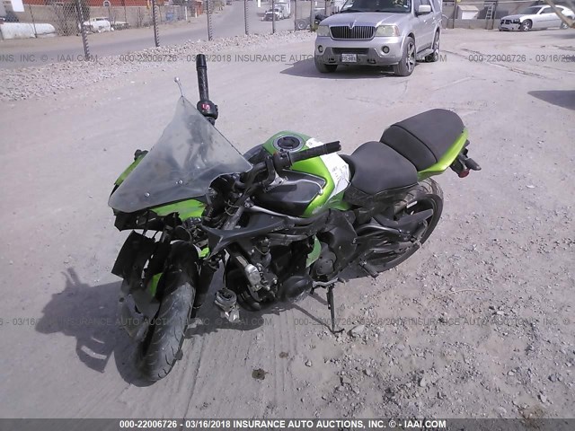 JKAEXEE11CDA04309 - 2012 KAWASAKI EX650 EC GREEN photo 2