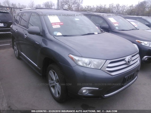 5TDDK3EH7DS247398 - 2013 TOYOTA HIGHLANDER LIMITED GRAY photo 1