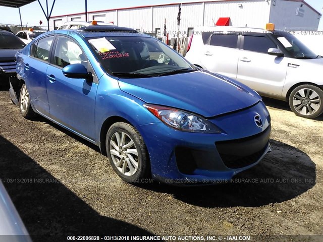 JM1BL1V75C1667043 - 2012 MAZDA 3 I BLUE photo 1